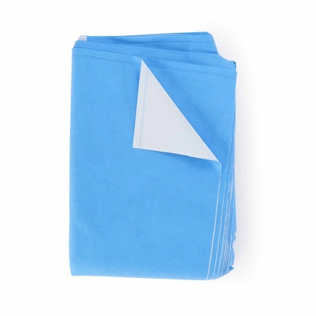 Quick Check H6 H600 Sterilization Wrap White / Blue 48 X 48 Inch Dual Layer SMS EO Gas / Hydrogen Peroxide, 48PK 34147